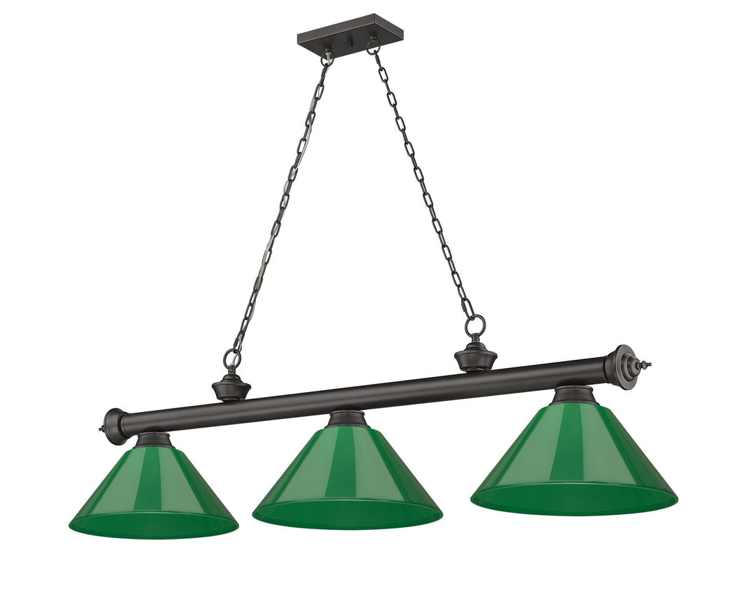 Z-LITE, CORDON 3 LIGHT BILLIARD, LINEAR LIGHT