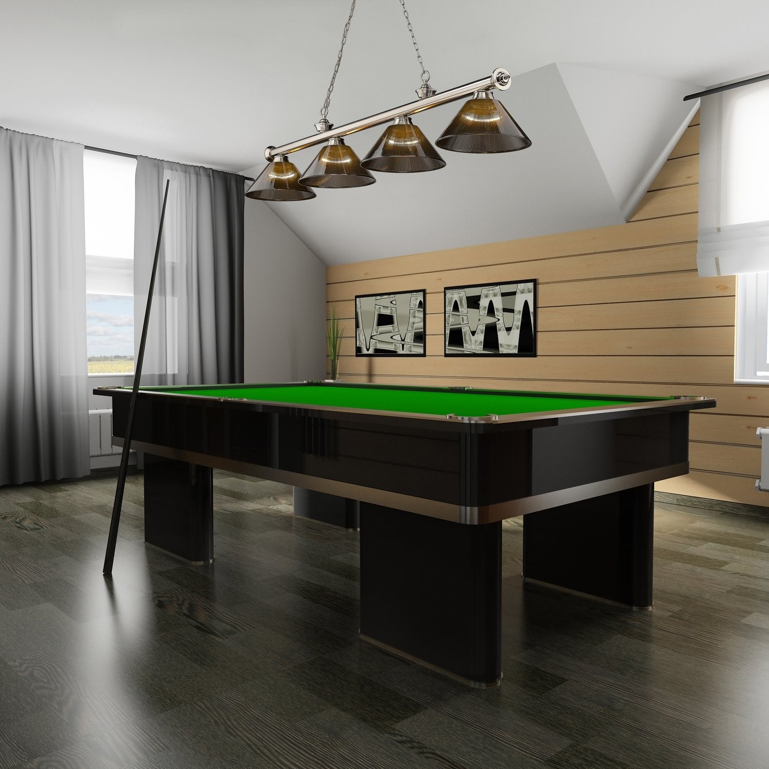 Z-LITE, CORDON 4 LIGHT BILLIARD, LINEAR LIGHT