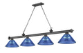 Z-LITE, CORDON 4 LIGHT BILLIARD, LINEAR LIGHT