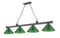 Z-LITE CORDON 4 LIGHT BILLIARD | 2306-4BP-ARG