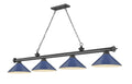 Z-LITE CORDON 4 LIGHT BILLIARD | 2306-4BP-MNB