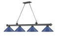 Z-LITE CORDON 4 LIGHT BILLIARD | 2306-4BP-MNB