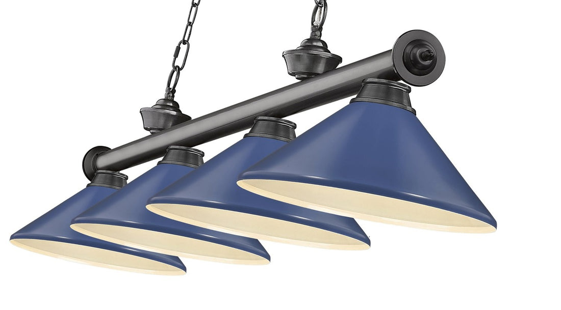 Z-LITE CORDON 4 LIGHT BILLIARD | 2306-4BP-MNB
