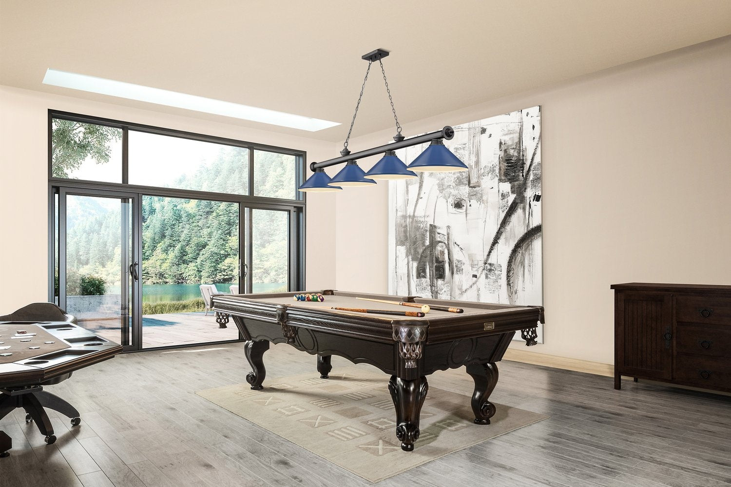 Z-LITE, CORDON 4 LIGHT BILLIARD, LINEAR LIGHT