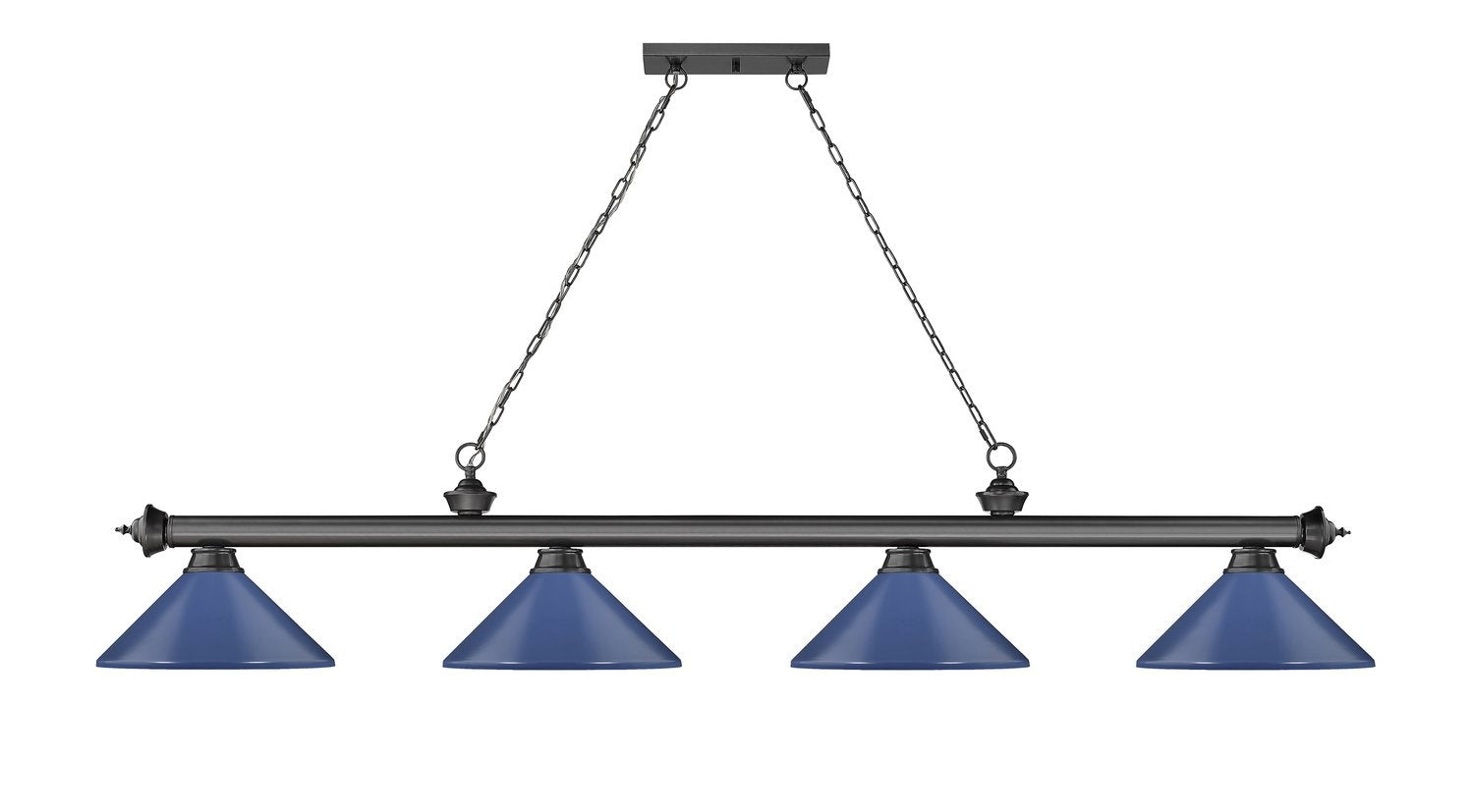 Z-LITE CORDON 4 LIGHT BILLIARD | 2306-4BP-MNB