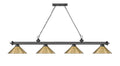 Z-LITE, CORDON 4 LIGHT BILLIARD, LINEAR LIGHT