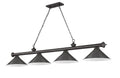 Z-LITE CORDON 4 LIGHT BILLIARD | 2306-4BRZ-BRZ15