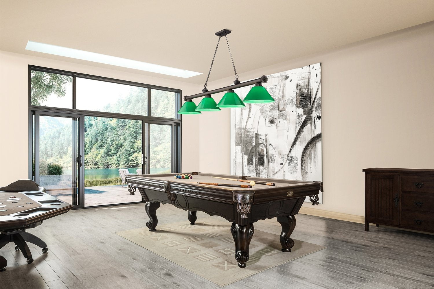 Z-LITE, CORDON 4 LIGHT BILLIARD, LINEAR LIGHT