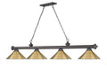 Z-LITE, CORDON 4 LIGHT BILLIARD, LINEAR LIGHT
