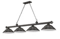 Z-LITE, CORDON 4 LIGHT BILLIARD, LINEAR LIGHT