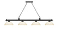 Z-LITE CORDON 4 LIGHT BILLIARD | 2306-4MB-DMO14