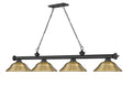 Z-LITE, CORDON 4 LIGHT BILLIARD, LINEAR LIGHT