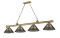Z-LITE, CORDON 4 LIGHT BILLIARD, LINEAR LIGHT