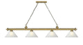 Z-LITE, CORDON 4 LIGHT BILLIARD, LINEAR LIGHT