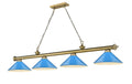 Z-LITE CORDON 4 LIGHT BILLIARD | 2306-4RB-MEB