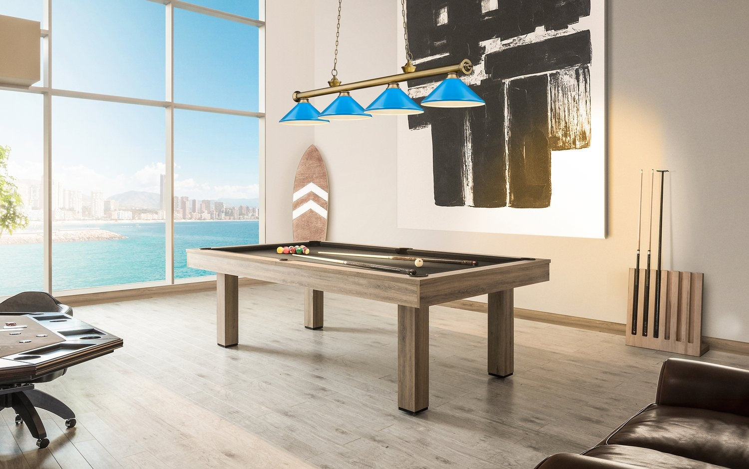 Z-LITE, CORDON 4 LIGHT BILLIARD, LINEAR LIGHT