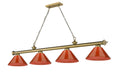 Z-LITE, CORDON 4 LIGHT BILLIARD, LINEAR LIGHT