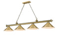 Z-LITE, CORDON 4 LIGHT BILLIARD, LINEAR LIGHT