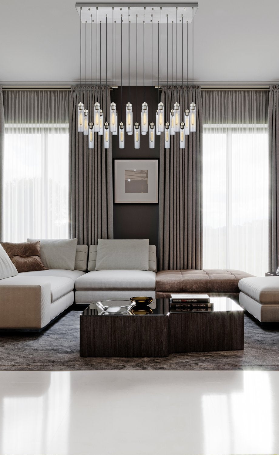 Z-LITE, BEAU LINEAR CHANDELIER, LINEAR LIGHT