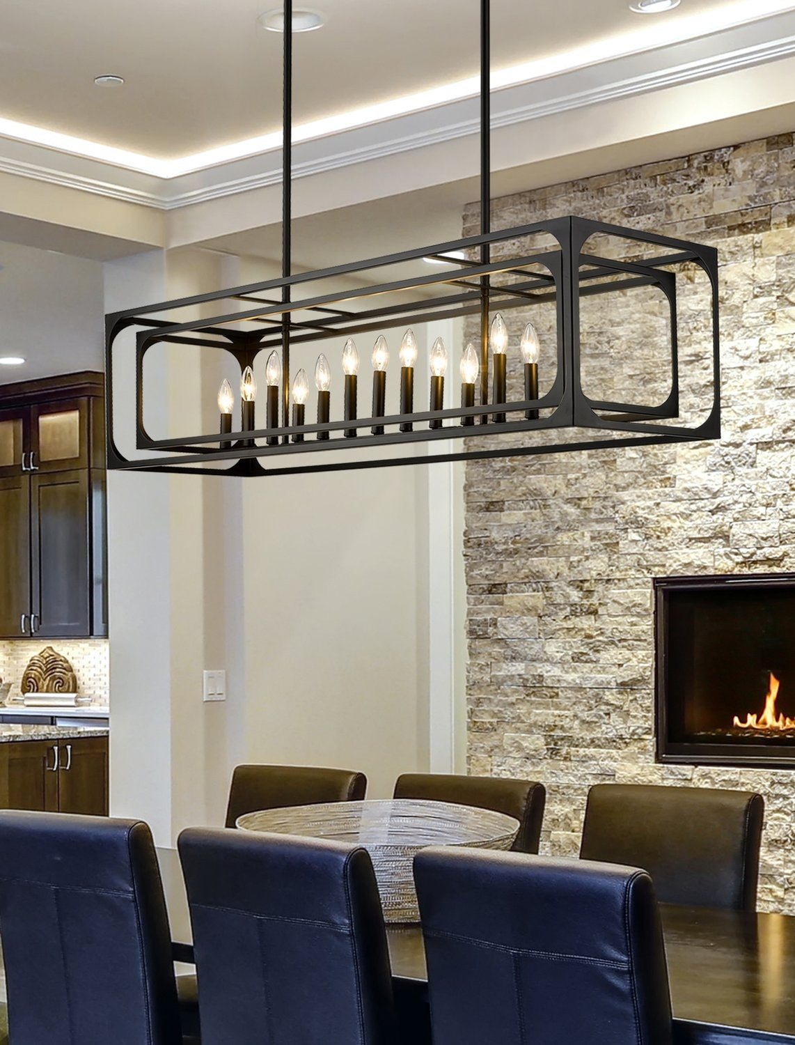 Z-LITE, EASTON LINEAR CHANDELIER, LINEAR LIGHT