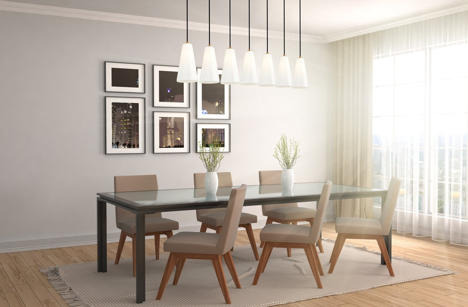 Z-LITE, FARRELL LINEAR CHANDELIER, LINEAR LIGHT