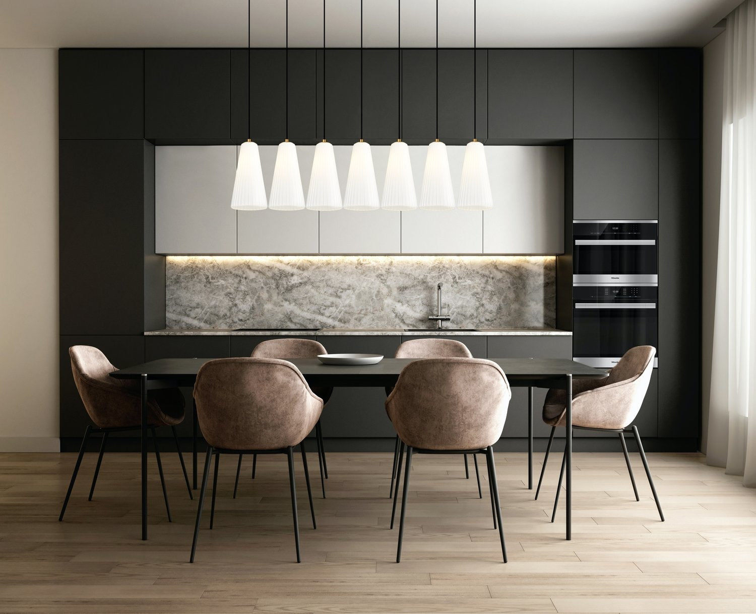 Z-LITE, FARRELL LINEAR CHANDELIER, LINEAR LIGHT