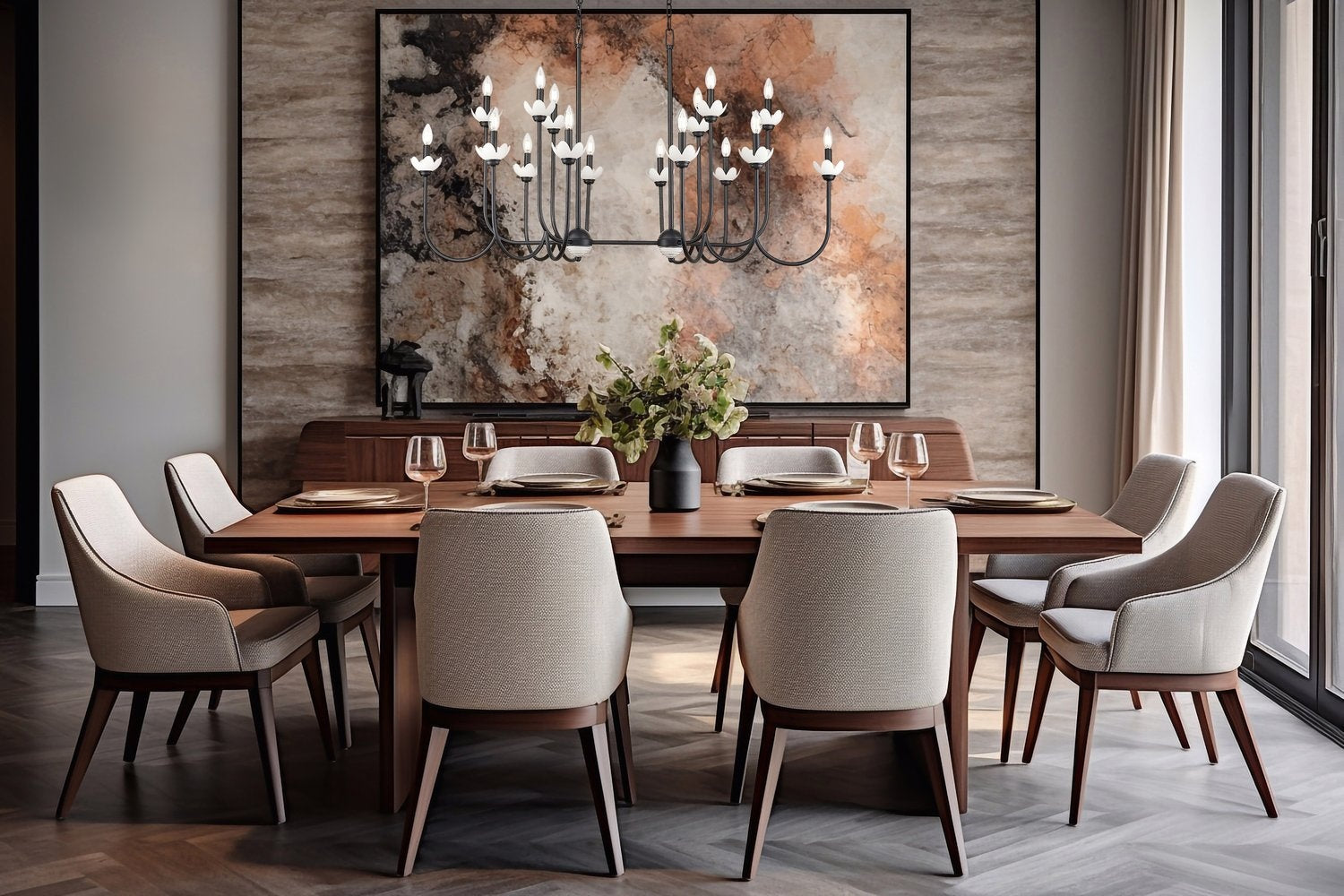 Z-LITE, ALLISTAIR LINEAR CHANDELIER, LINEAR LIGHT