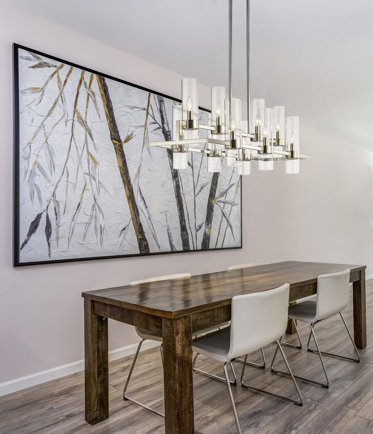 Z-LITE, DATUS LINEAR CHANDELIER, LINEAR LIGHT FIXTURE