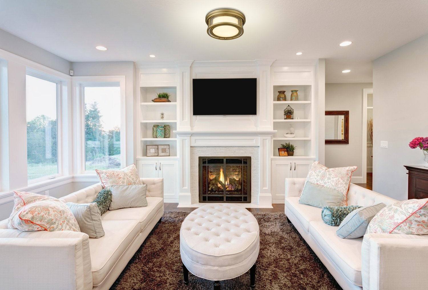 Z-LITE, WILLOW FLUSH MOUNT, FLUSH MOUNT CEILING LIGHTS