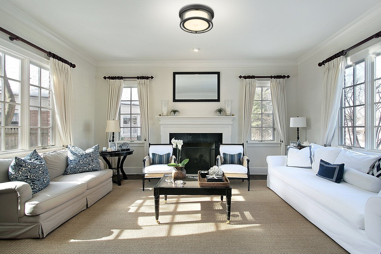 Z-LITE, WILLOW FLUSH MOUNT, FLUSH MOUNT CEILING LIGHTS