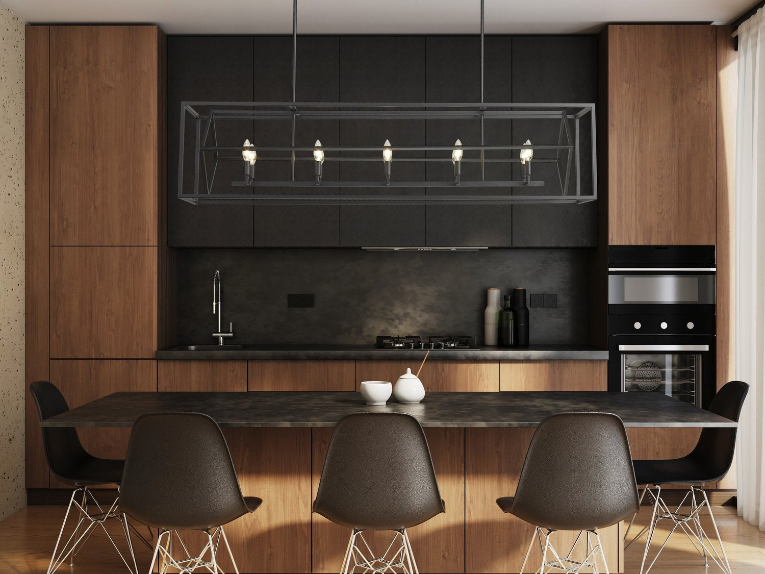 Z-LITE, EUCLID LINEAR CHANDELIER, LINEAR LIGHT