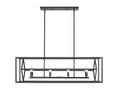 Z-LITE, EUCLID LINEAR CHANDELIER, LINEAR LIGHT