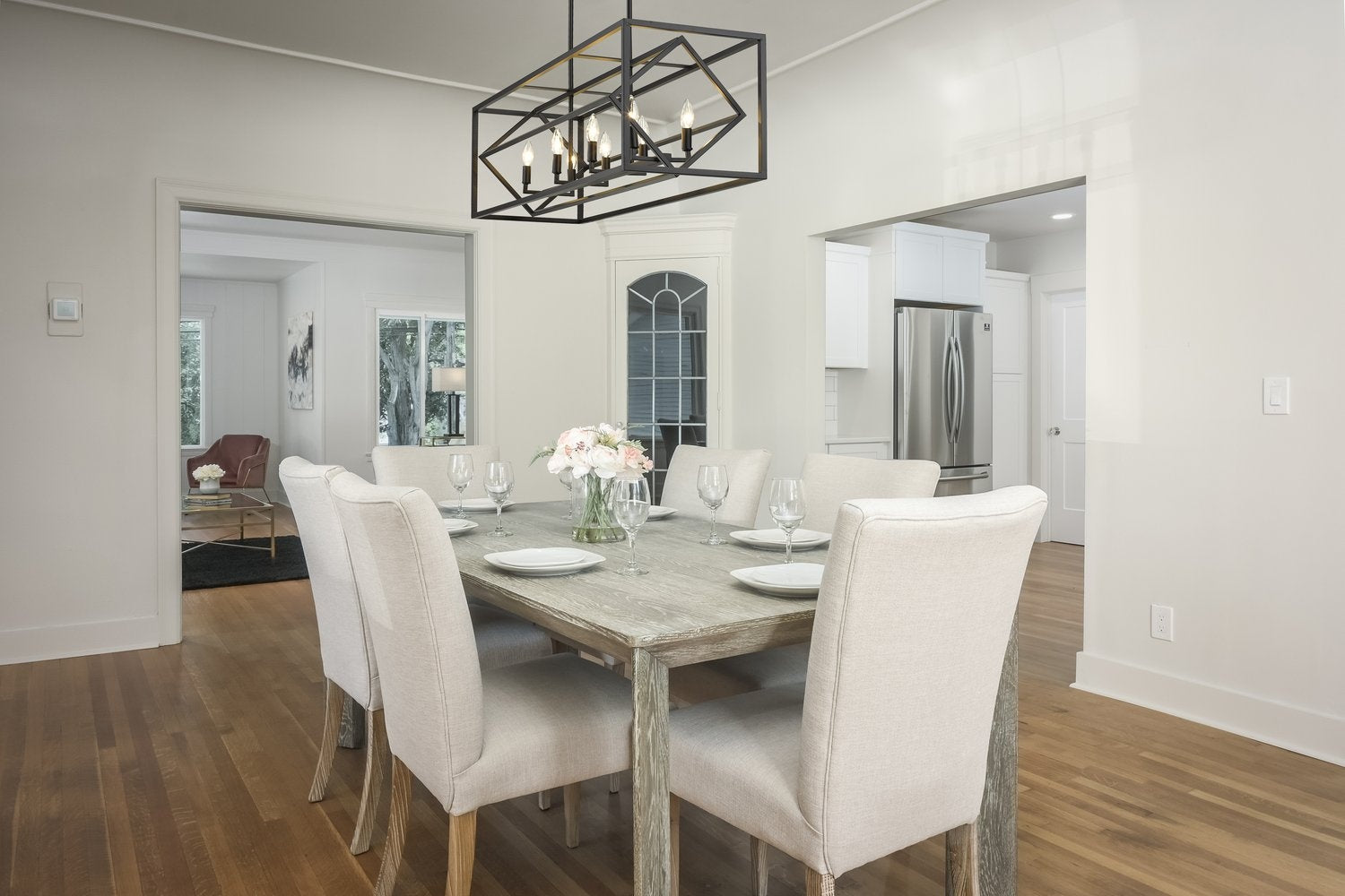 Z-LITE, EUCLID LINEAR CHANDELIER, LINEAR LIGHT FIXTURE