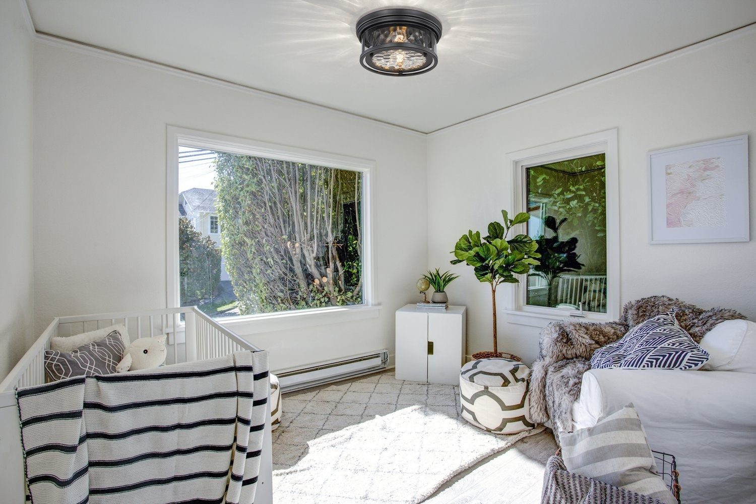 Z-LITE, CLARION FLUSH MOUNT, FLUSH MOUNT CEILING LIGHTS 