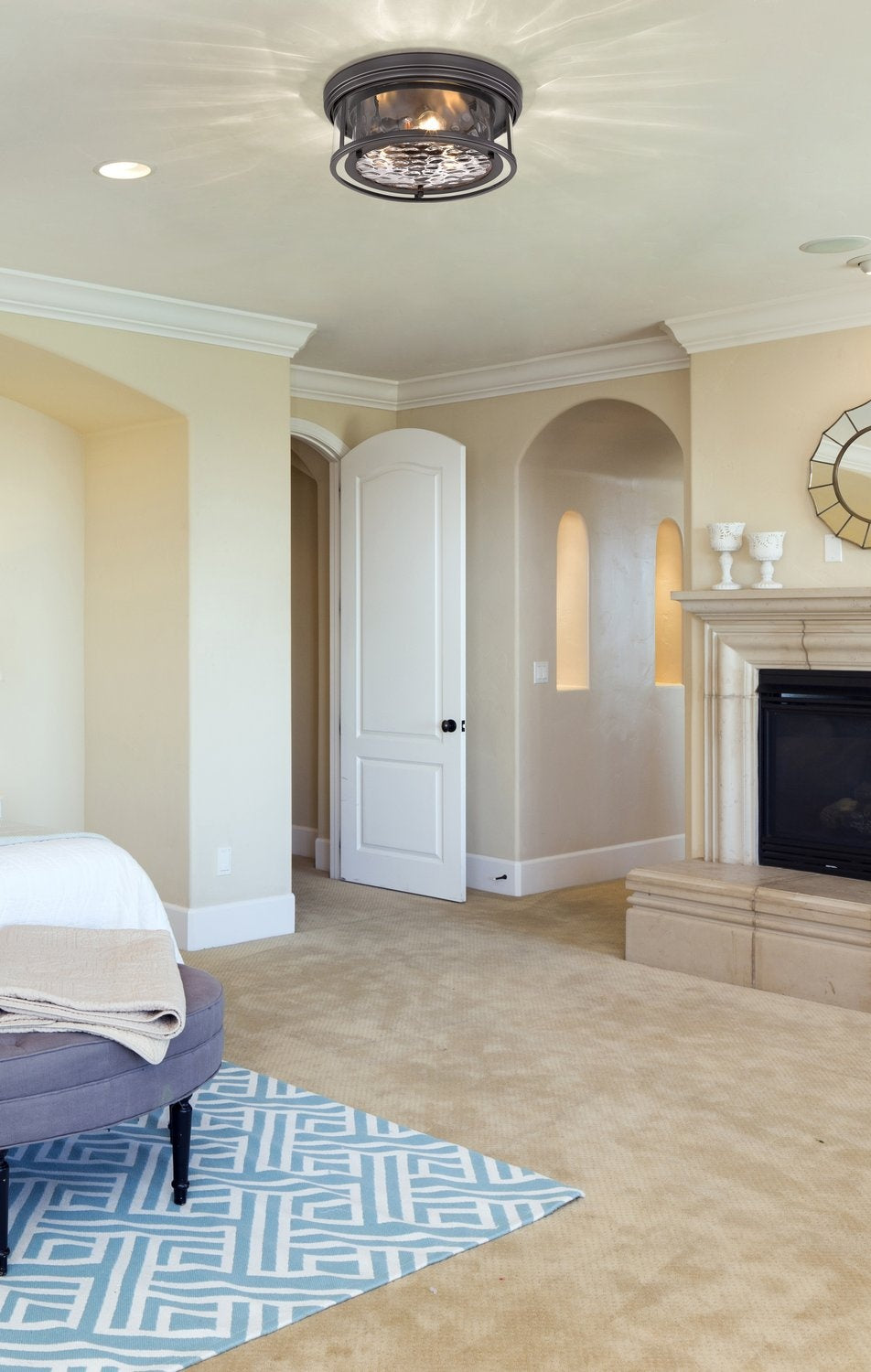 Z-LITE, CLARION FLUSH MOUNT, FLUSH MOUNT CEILING LIGHTS 