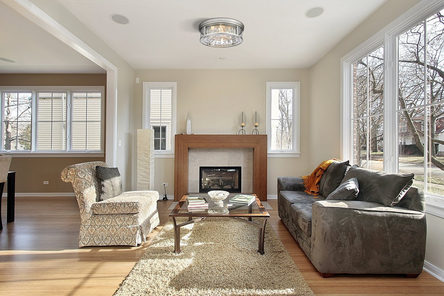 Z-LITE, CLARION FLUSH MOUNT, FLUSH MOUNT CEILING LIGHTS