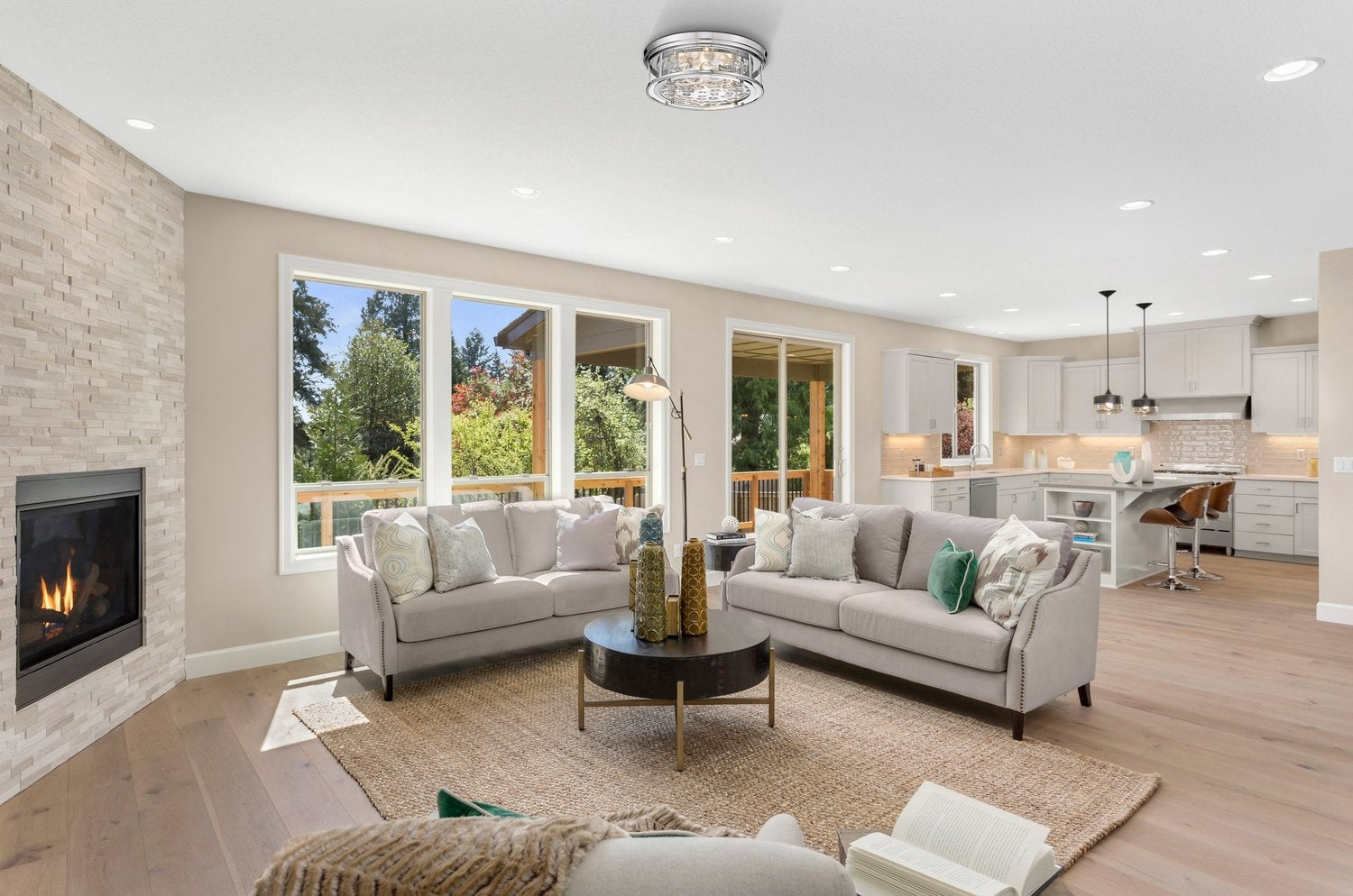 Z-LITE, CLARION FLUSH MOUNT, FLUSH MOUNT CEILING LIGHTS 