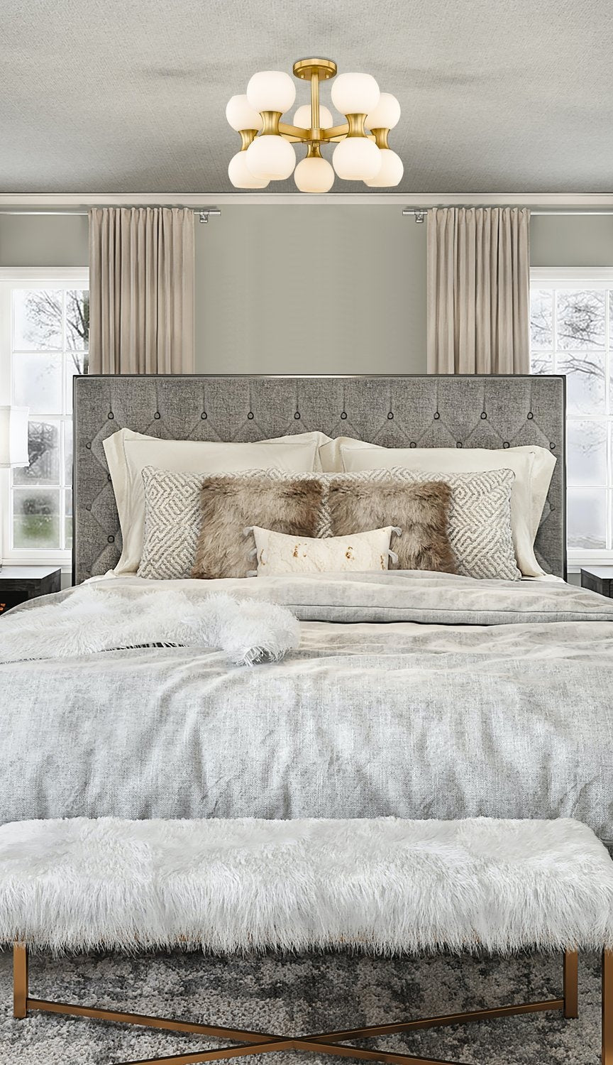 Z-LITE, ARTEMIS SEMI FLUSH MOUNT, SEMI FLUSH MOUNT LIGHT