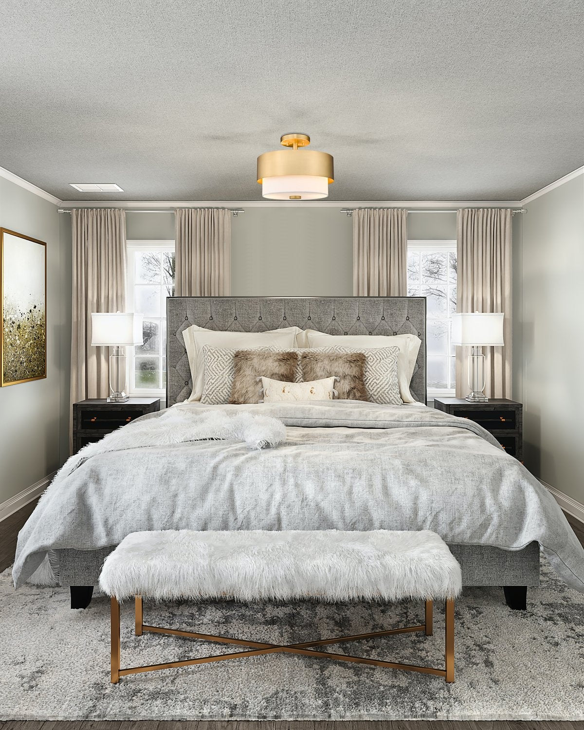 Z-LITE, COUNTERPOINT SEMI FLUSH MOUNT, SEMI FLUSH MOUNT LIGHT