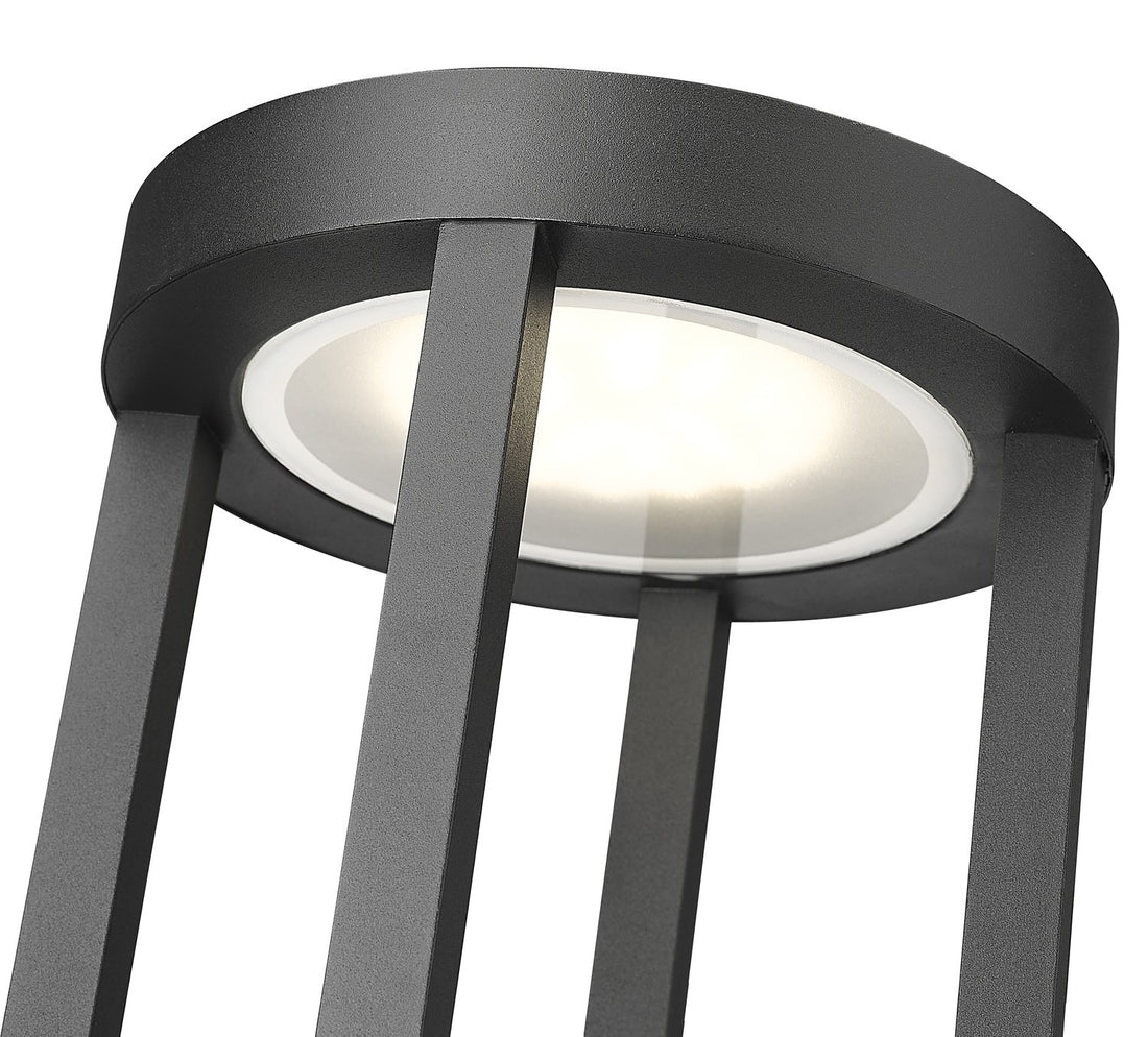 Z-LITE LELAND OUTDOOR POST MOUNTED FIXTURE | 5005PHB-5009P96-BK-L - Post