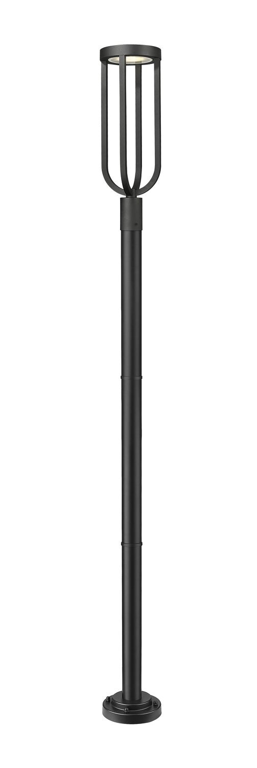 Z-LITE LELAND OUTDOOR POST MOUNTED FIXTURE | 5005PHB-5012P-BK-LED - Post