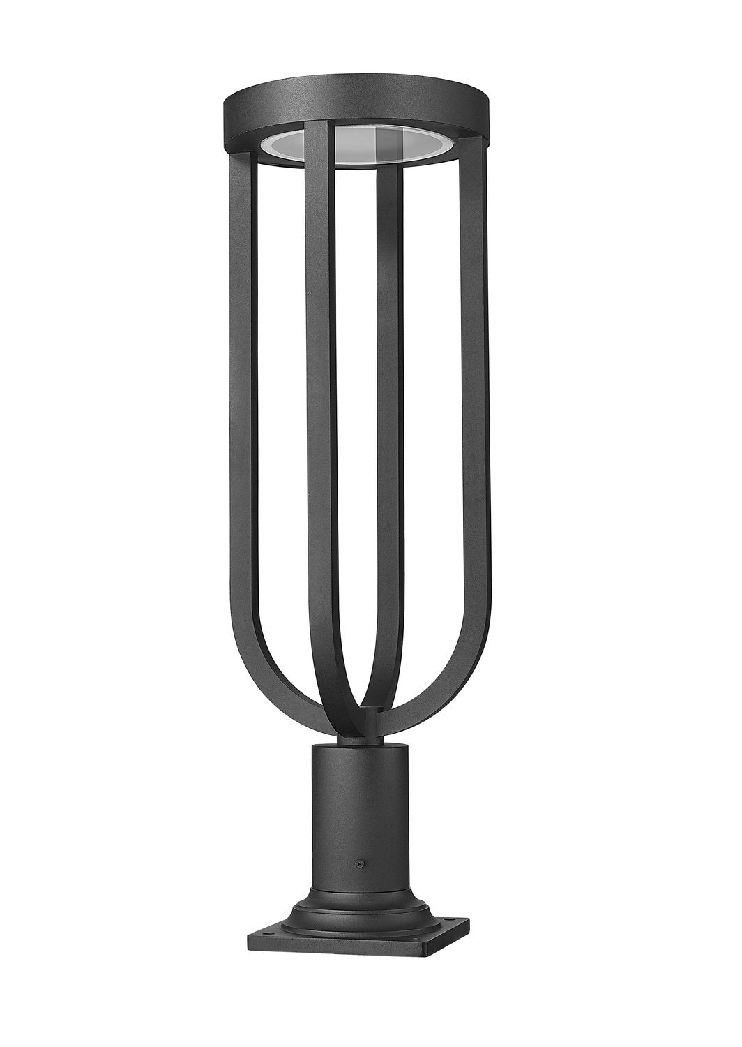 Z-LITE LELAND OUTDOOR PIER MOUNTED FIXTURE | 5005PHB-533PM-BK-LED - Post