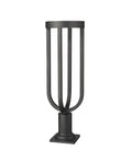 Z-LITE LELAND OUTDOOR PIER MOUNTED FIXTURE | 5005PHB-533PM-BK-LED - Post
