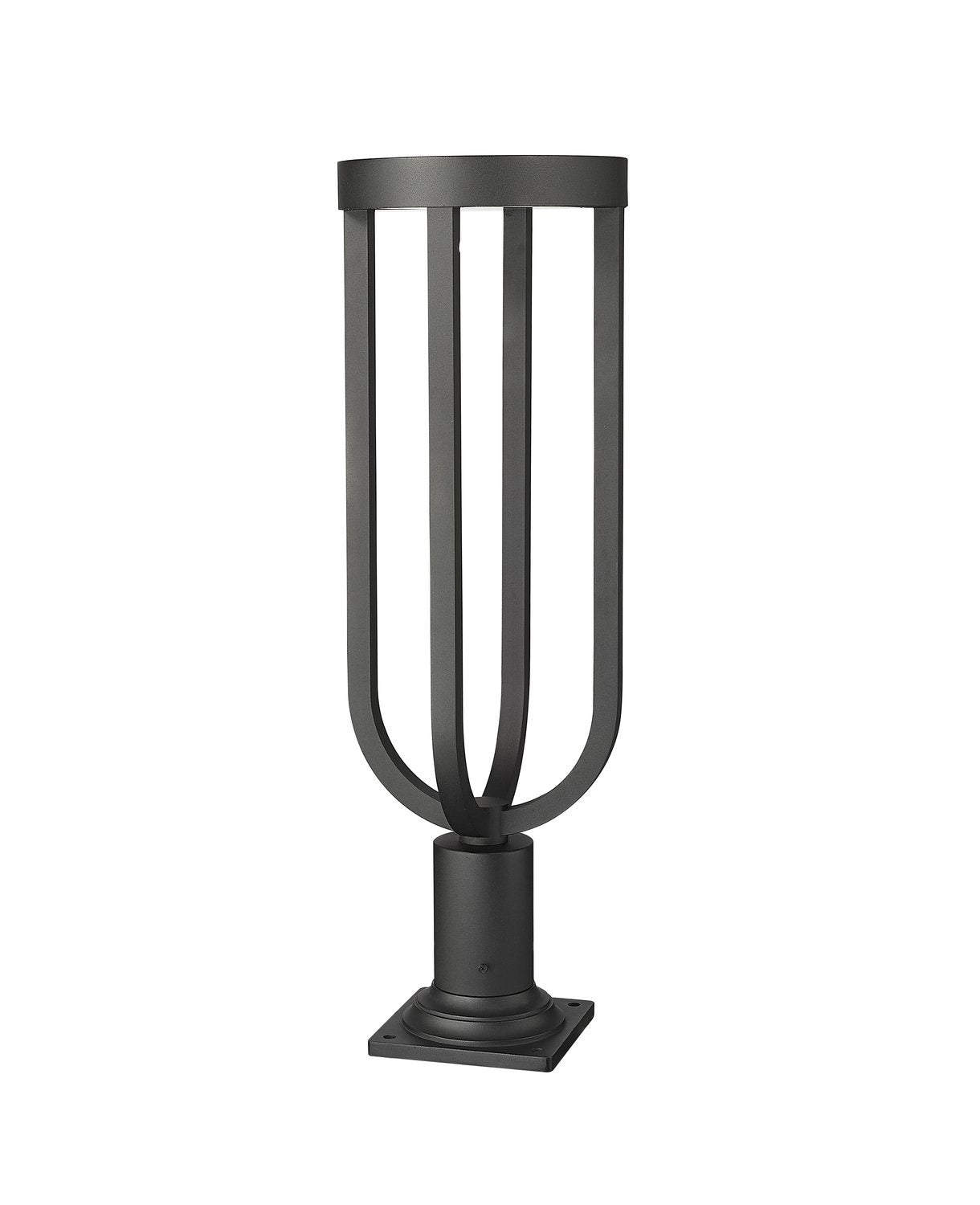 Z-LITE LELAND OUTDOOR PIER MOUNTED FIXTURE | 5005PHB-533PM-BK-LED - Post