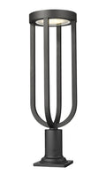 Z-LITE LELAND OUTDOOR PIER MOUNTED FIXTURE | 5005PHB-533PM-BK-LED - Post