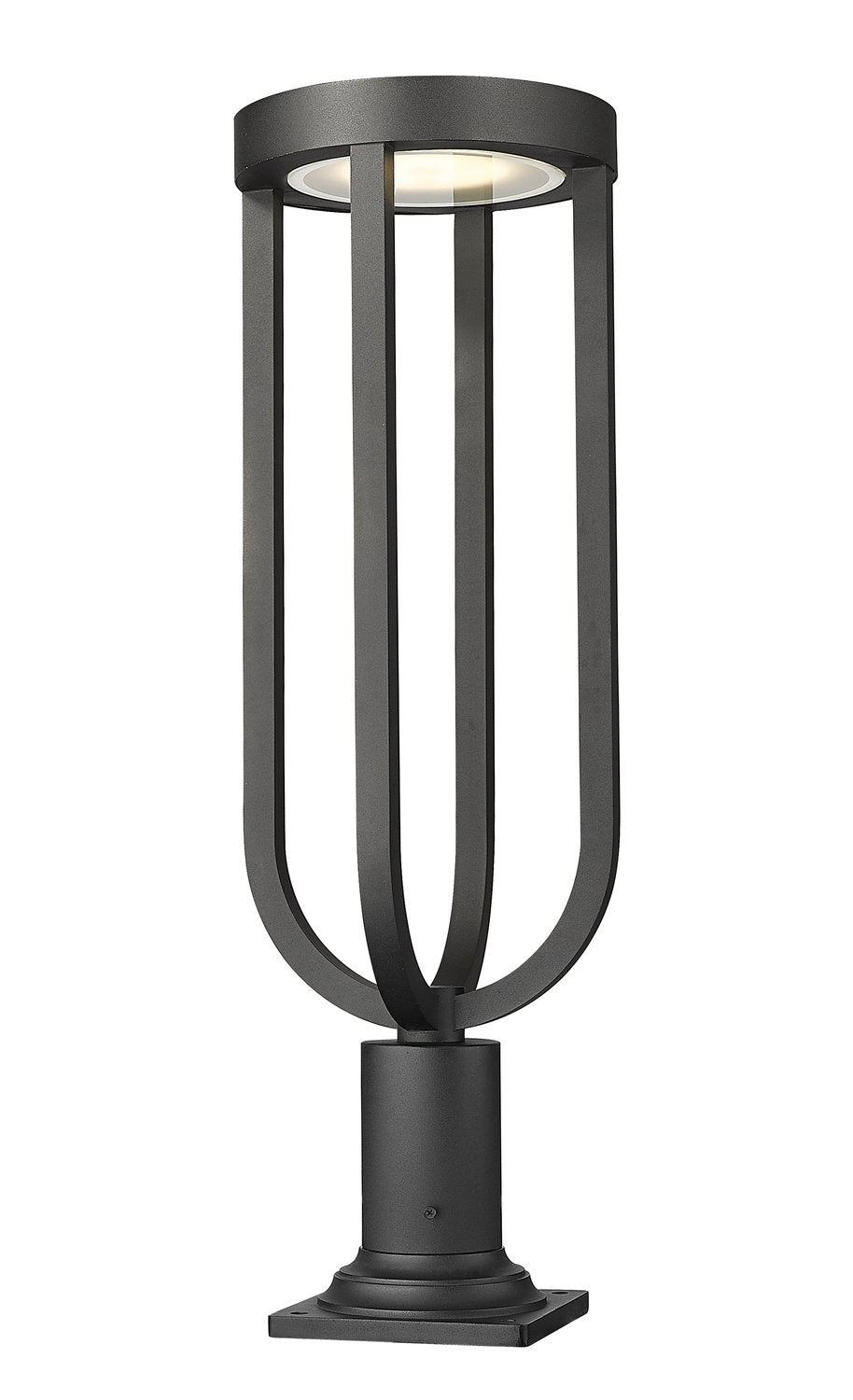 Z-LITE LELAND OUTDOOR PIER MOUNTED FIXTURE | 5005PHB-533PM-BK-LED - Post