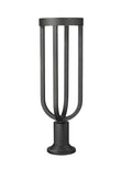 Z-LITE LELAND OUTDOOR PIER MOUNTED FIXTURE | 5005PHB-553PM-BK-LED - Post