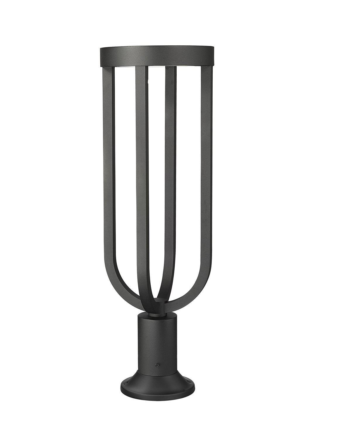 Z-LITE LELAND OUTDOOR PIER MOUNTED FIXTURE | 5005PHB-553PM-BK-LED - Post