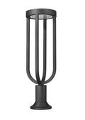 Z-LITE LELAND OUTDOOR PIER MOUNTED FIXTURE | 5005PHB-553PM-BK-LED - Post