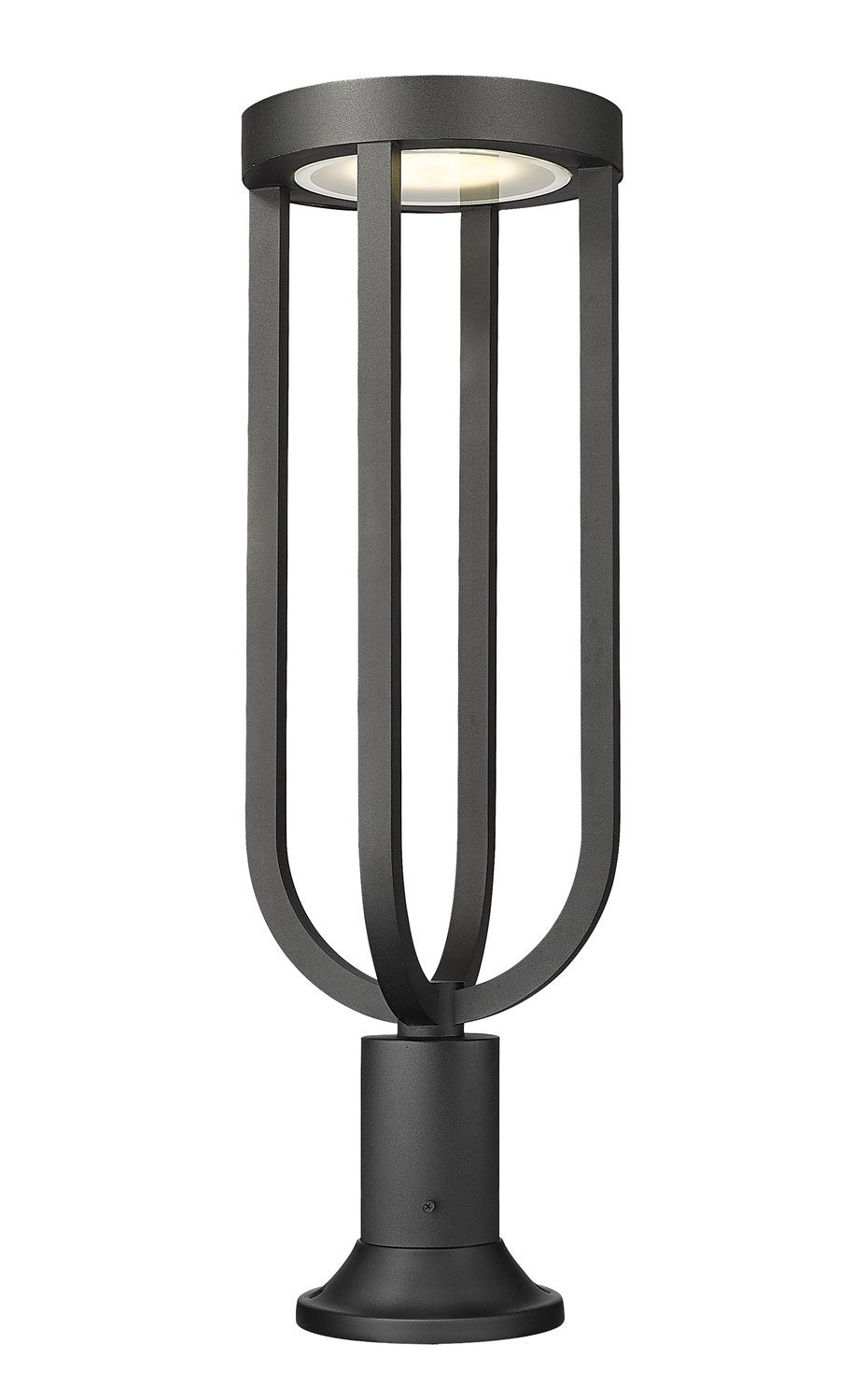 Z-LITE LELAND OUTDOOR PIER MOUNTED FIXTURE | 5005PHB-553PM-BK-LED - Post
